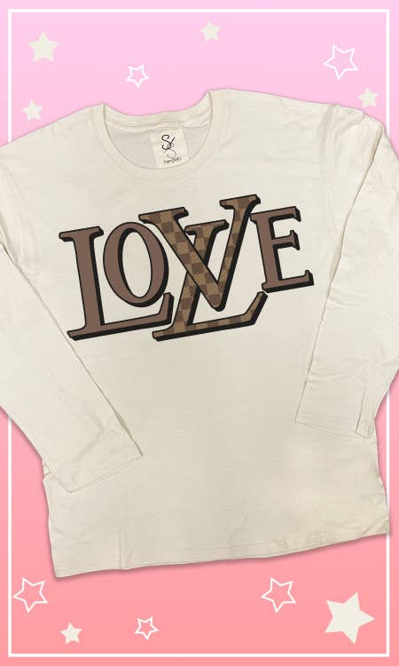 Designer Love Graphic Long Sleeve T-Shirt