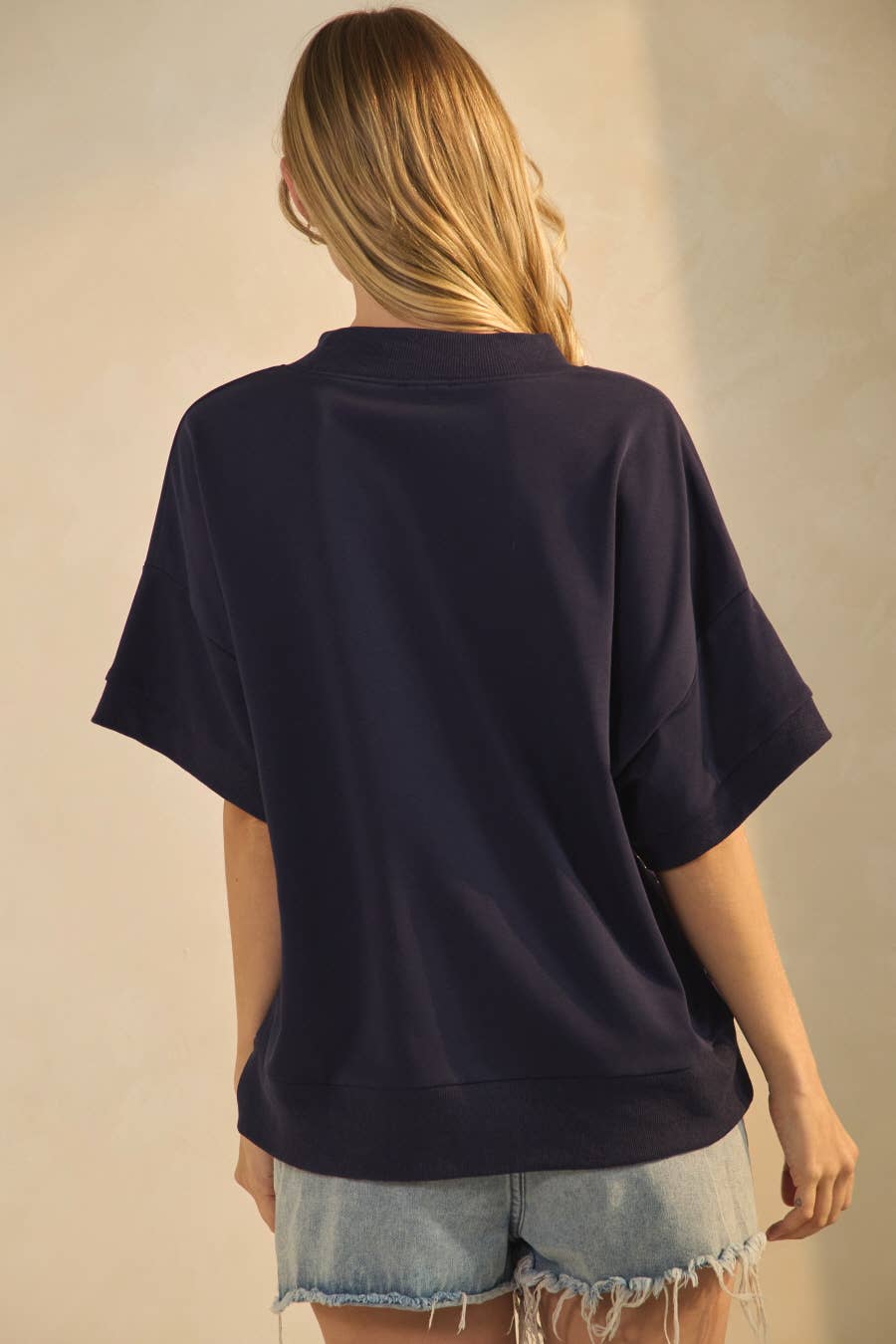 Auburn Plus Boxy Short-sleeve Sweatshirt