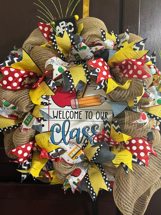 Welcome To Our Class Wreath