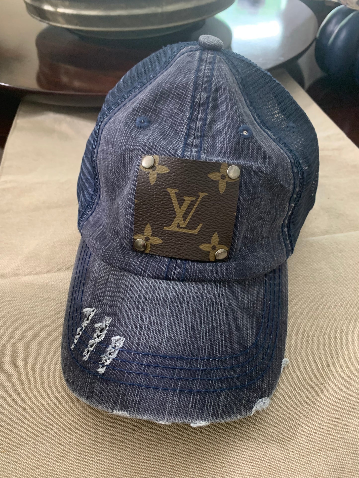 Repurposed, Upcycled Womens Cap