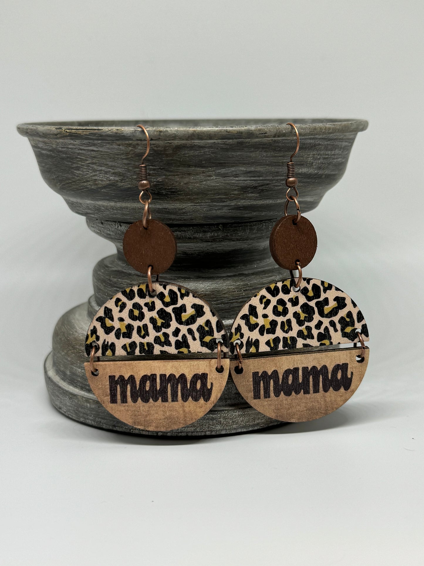 Mama Leopard Dangle Earrings