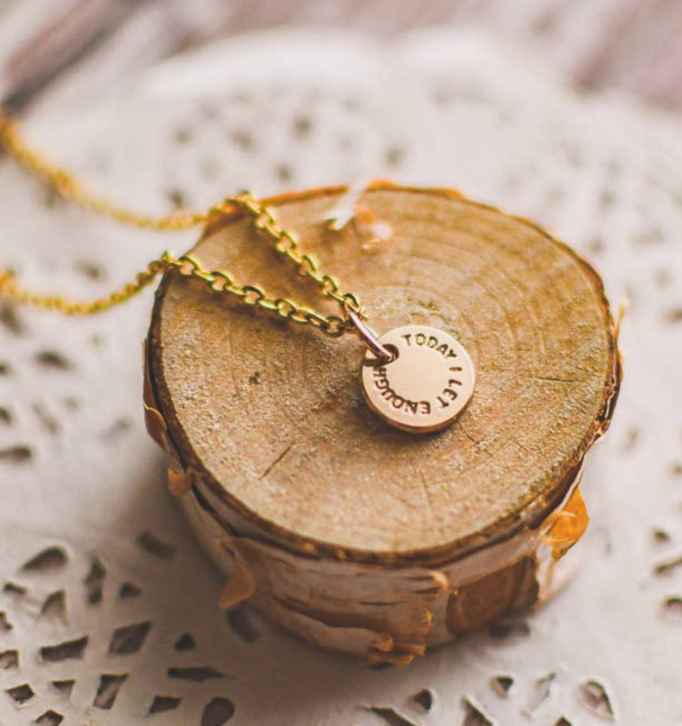 Let Enough Be Enough Coin Necklace
