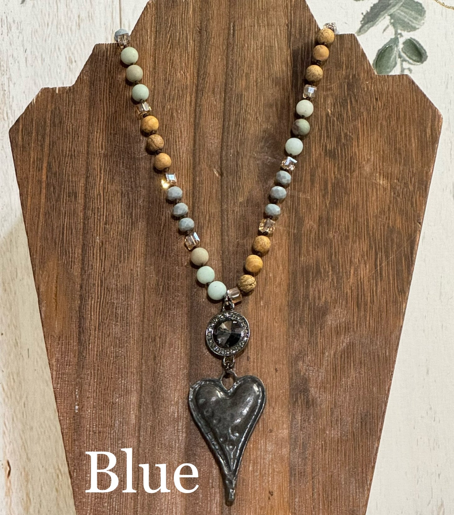 African Turquoise Heart Necklace