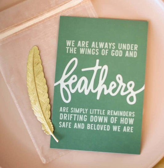 Brass Feather Bookmark