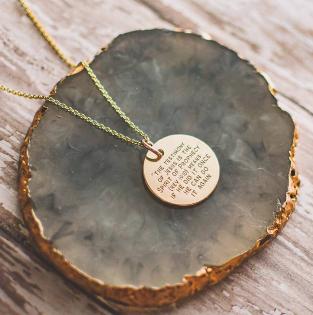 He Can Do It Again Large Pendant Necklace