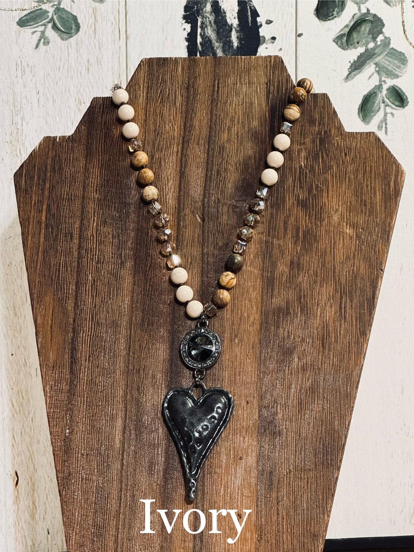 African Turquoise Heart Necklace