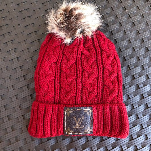 Red Beanie with Pom Pom