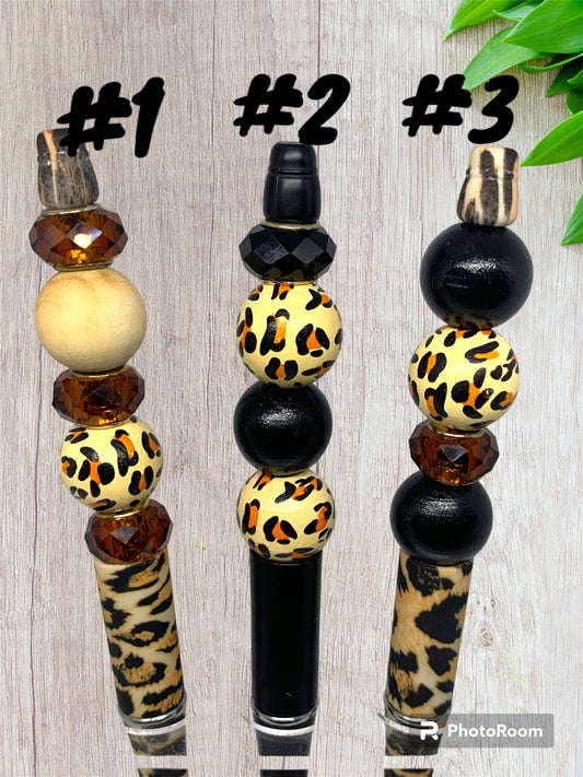 Beaded Pens - Animal Print