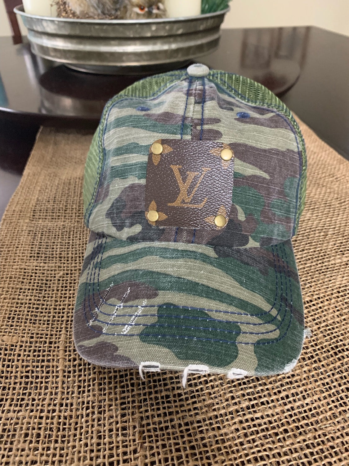 Repurposed, Upcycled Womens Cap