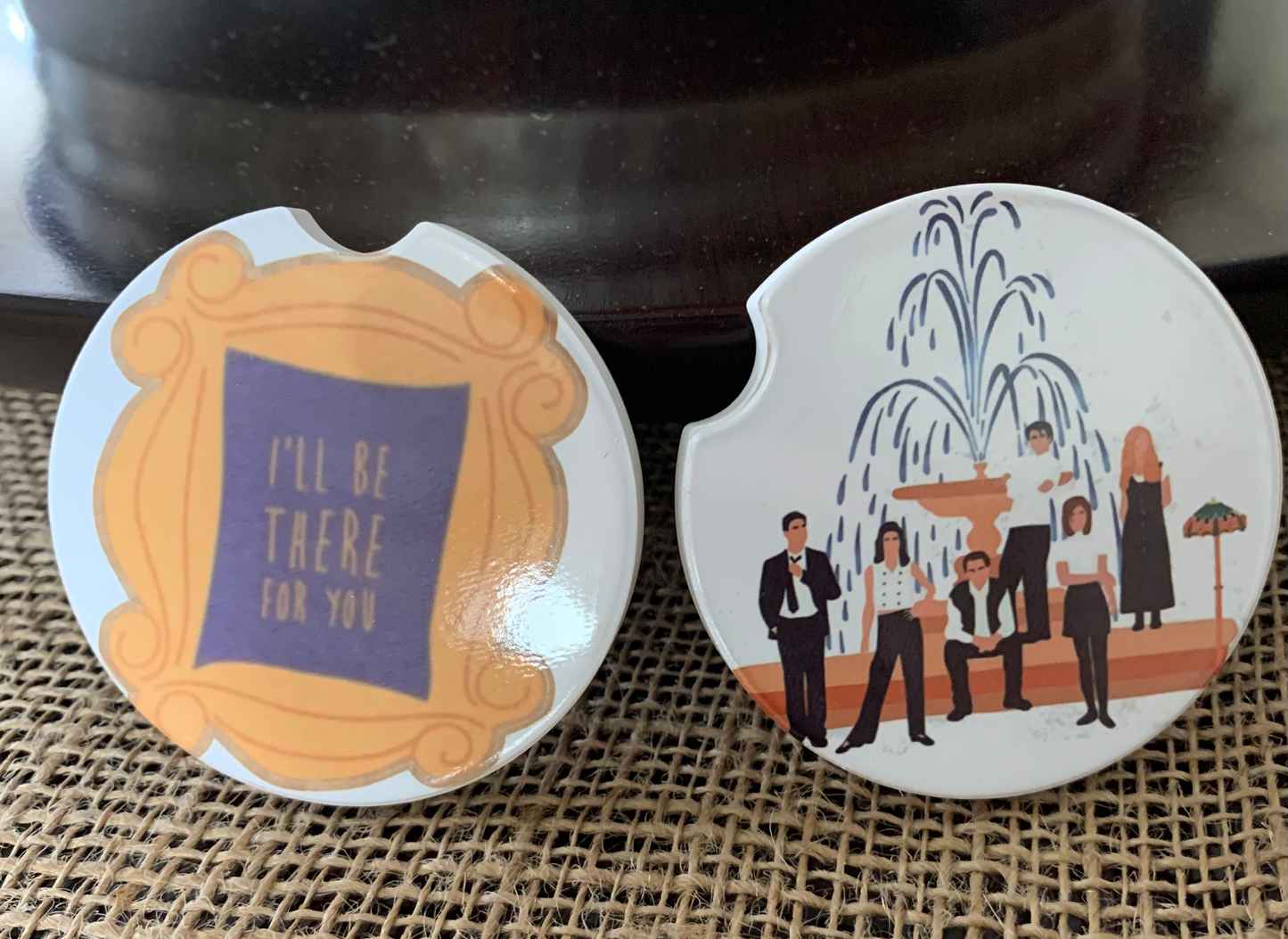 Friends Decorative Car Coasters (Set of 2)