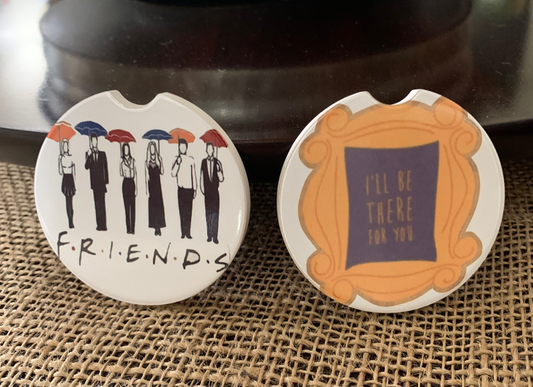 Friends Decorative Car Coasters (Set of 2)