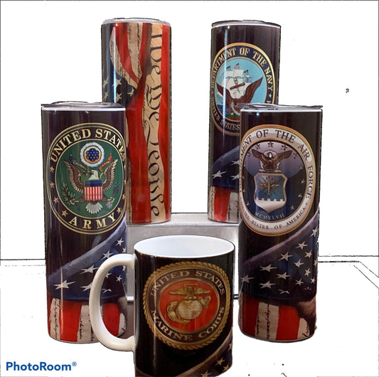 Military Tumbler - 20 oz. or Mug 11 oz.