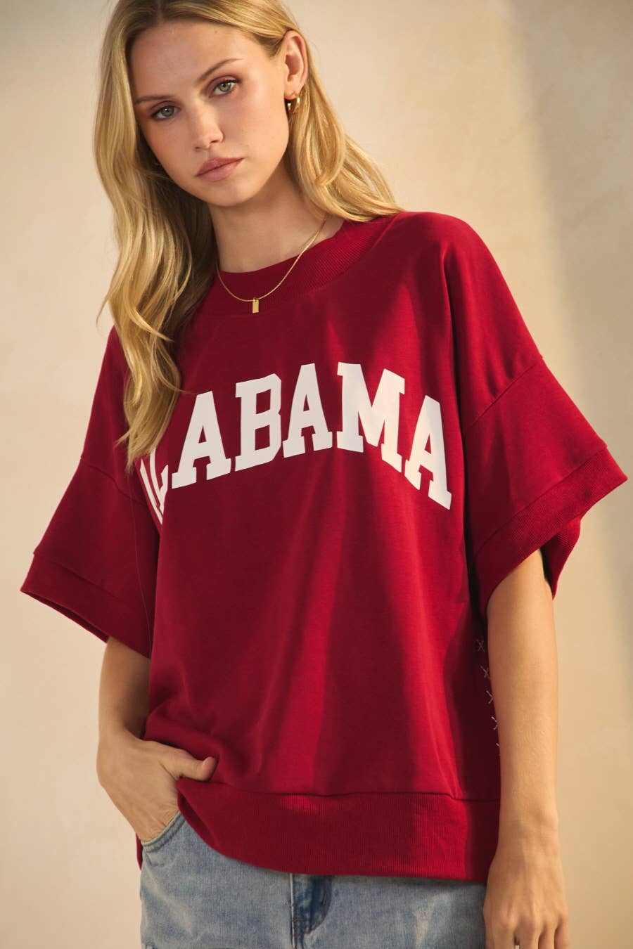Alabama Boxy Short-sleeve Sweatshirt