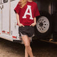 “A”  Plus Lettering Oversized Sweatshirt