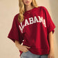 Alabama Plus Boxy Short-sleeve Sweatshirt