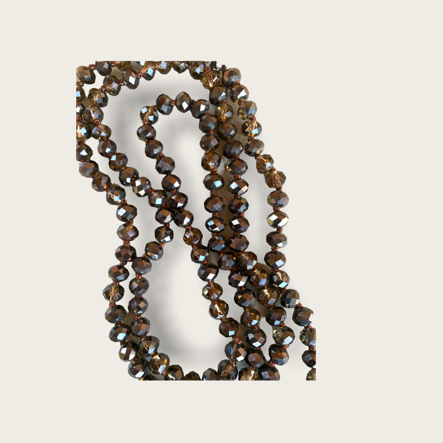 Dark Topaz Upcycled Beaded Necklace