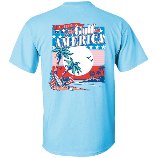 Gulf of America Summer Beach Short Sleeve Graphic Tee