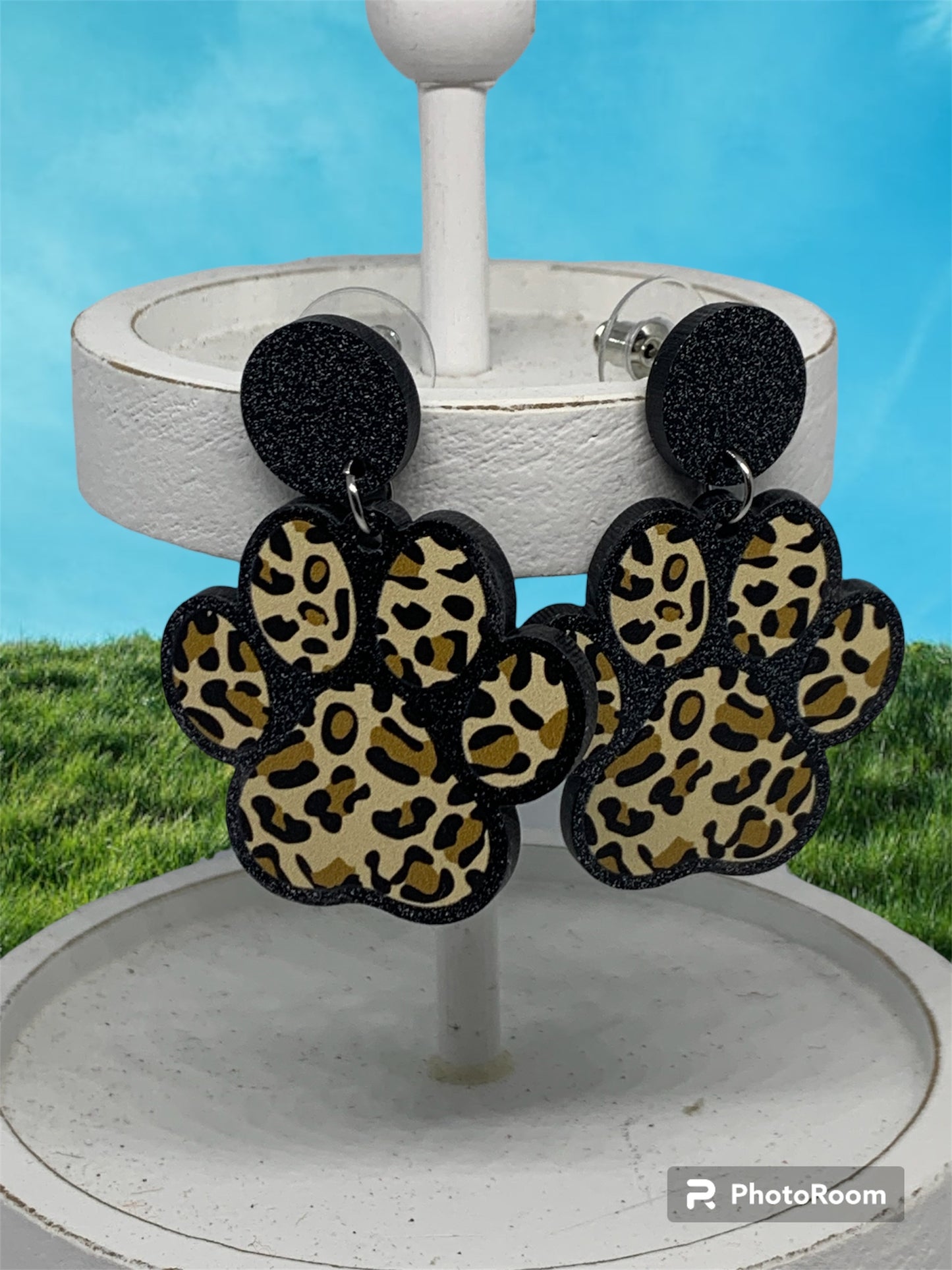 Leopard Paw Print Earrings