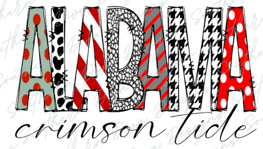 Alabama Doodle PNG - Instant Digital Download for Print and Cut, Sublimation