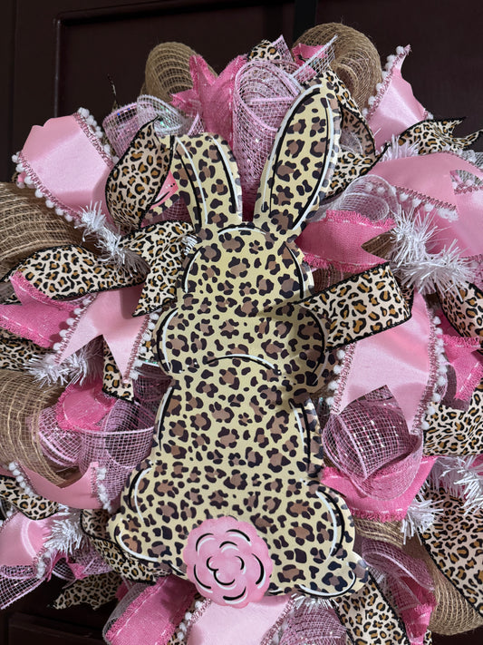 Leopard Bunny Wreath