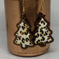 Wooden Tree Animal Print Earrings