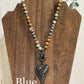 African Turquoise Heart Necklace