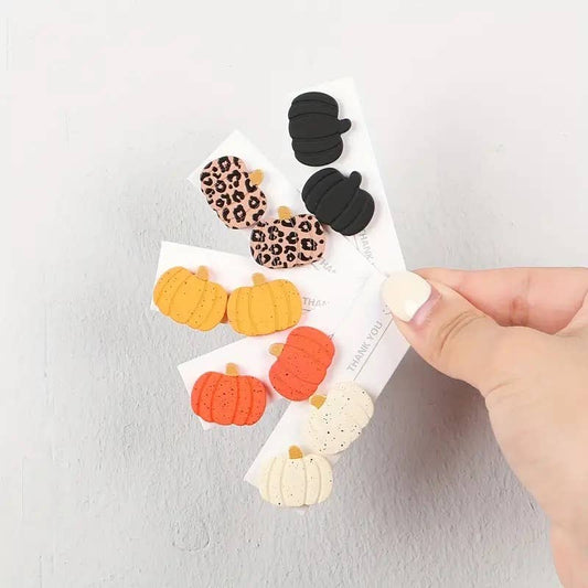 Fall Pumpkin Stud Earrings