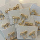 Gold Bow Stud Earrings