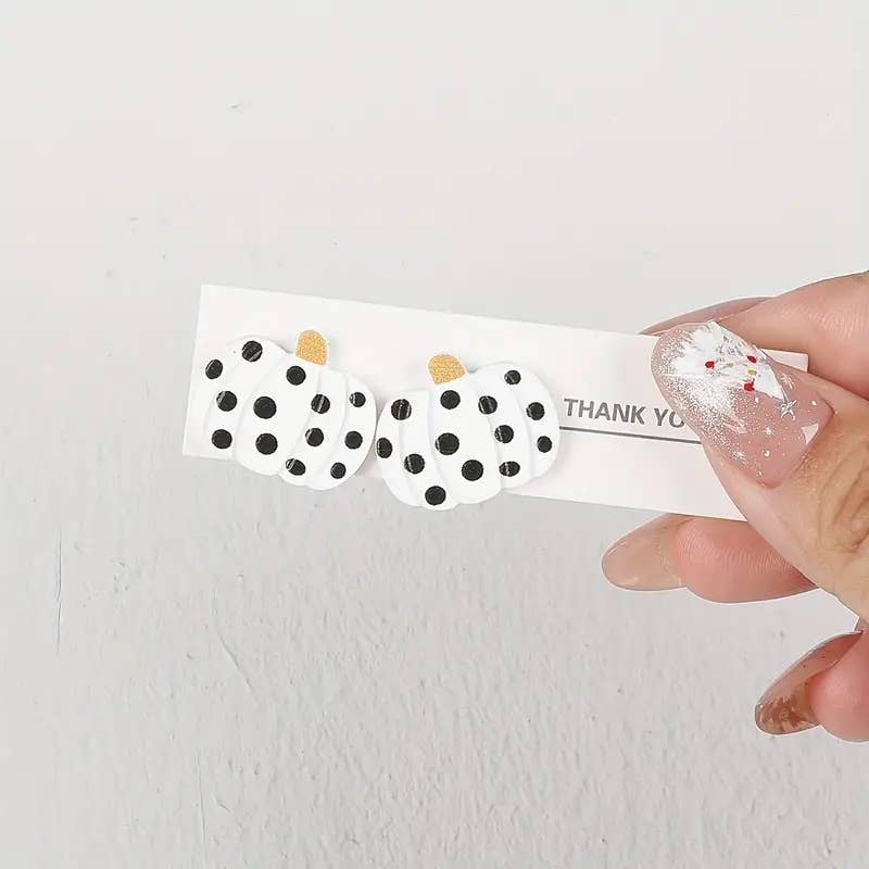 Fall Pumpkin Stud Earrings