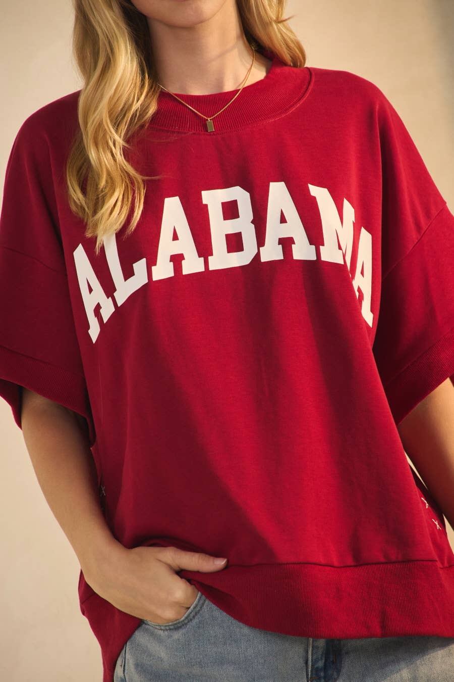 Alabama Boxy Short-sleeve Sweatshirt