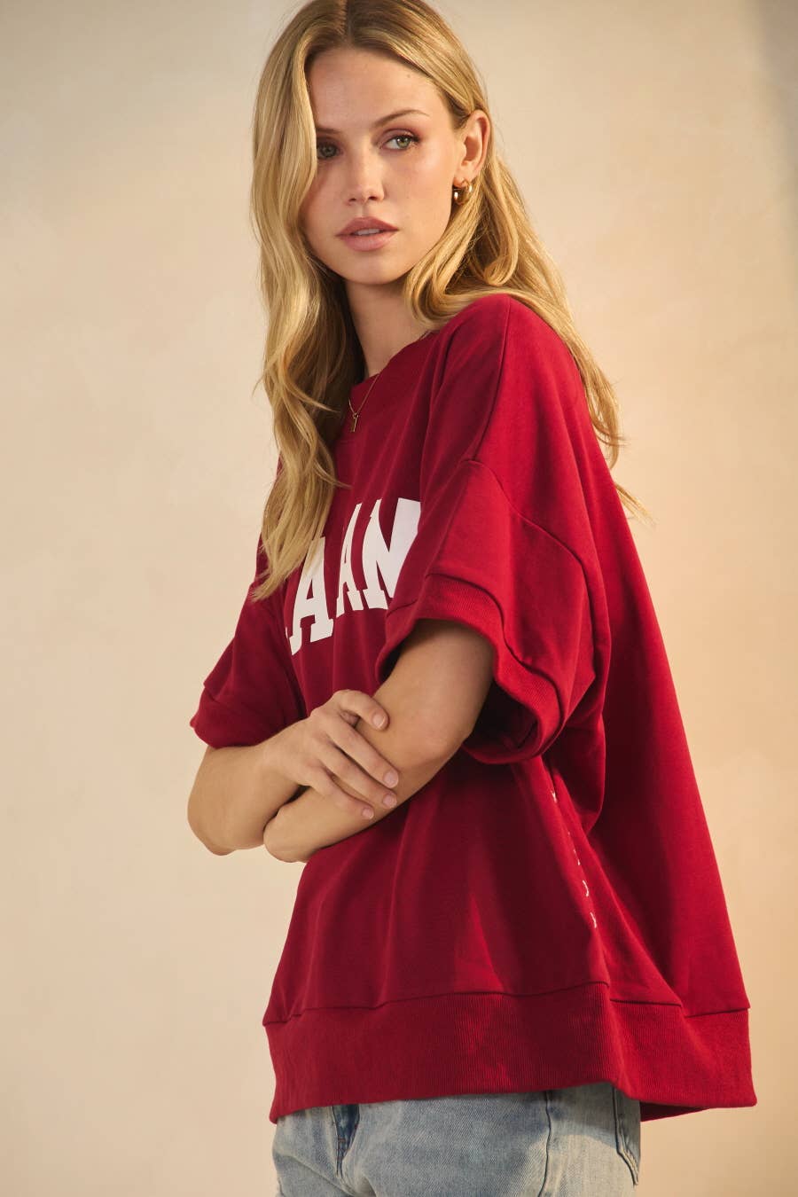 Alabama Boxy Short-sleeve Sweatshirt