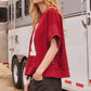 “A”  Plus Lettering Oversized Sweatshirt