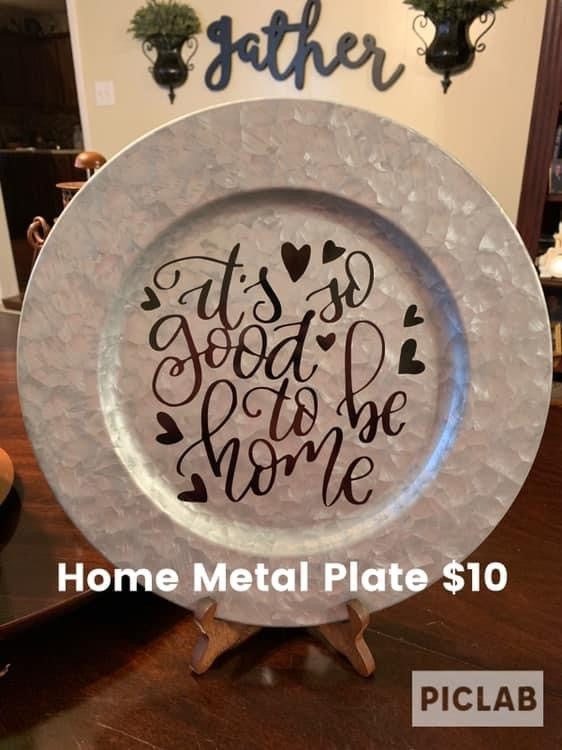 It's Good to be Home Metal Plate