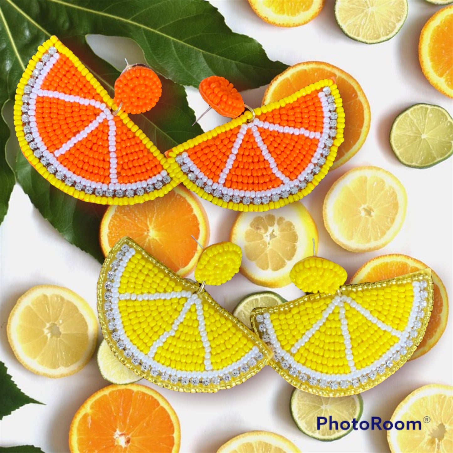 Citrus Fun Beaded Earrings